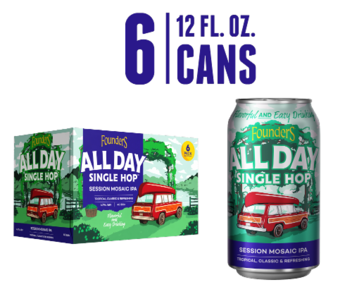 Founders® Brewing All Day Seasonal IPA Craft Beer Perspective: front