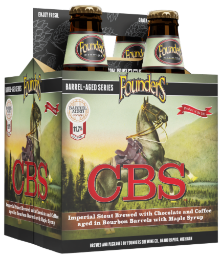 Founders Brewing Barrel Aged Series CBS Imperial Stout Craft Beer Perspective: front