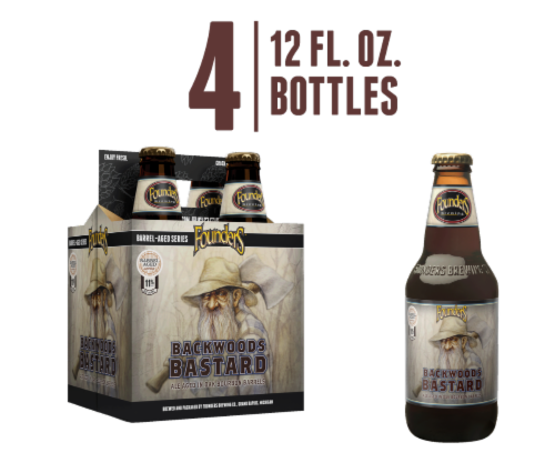 Founders® Backwoods Bastard Beer Bottles Perspective: front