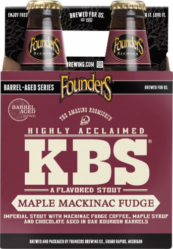Founders Brewing KBS Maple Mackinac Fudge Flavored Stout Beer Perspective: front