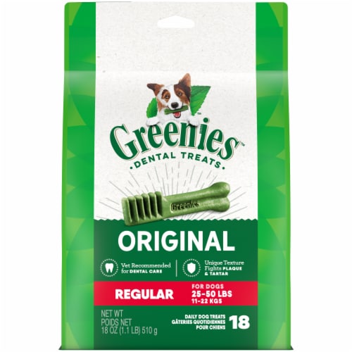 Greenies Original Regular Dental Dog Treats Perspective: front