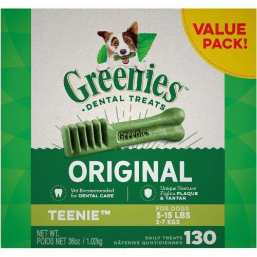 Greenies™ Original Teenie Dog Dental Treats Value Pack Perspective: front