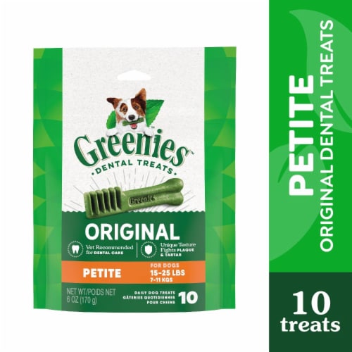 Greenies Original Petite Natural Dental Care Adult Dog Treats Perspective: front