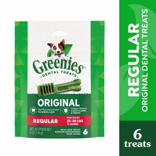 Greenies Original Regular Natural Dental Chew Adult Dog Treats Perspective: front