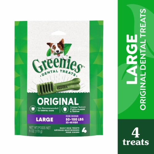 Greenies Original Large Natural Dental Chew Adult Dog Treats Perspective: front