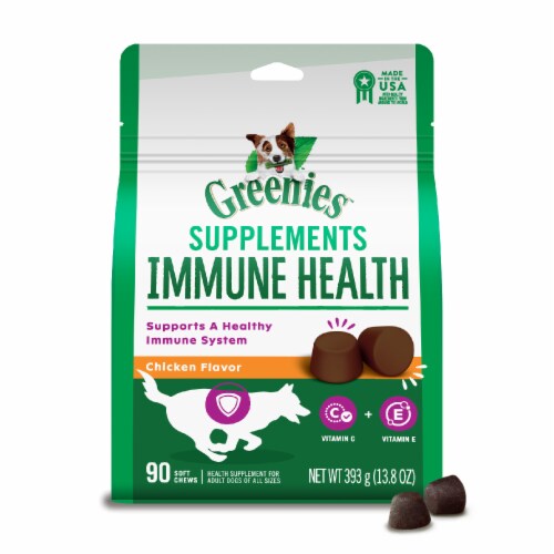 Greenies™ Chicken Flavor Immune Health Supplement Adult Dog Soft Chews Perspective: front