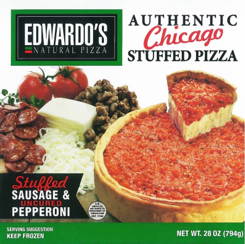 Edwardo's Stuffed Sausage & Uncured Pepperoni Authentic Chicago Pizza Perspective: front