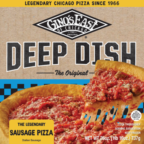 Gino's East® of Chicago Sausage Deep Dish Frozen Pizza Perspective: front
