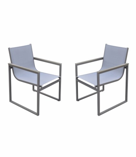 Grey sling patio 2025 chairs