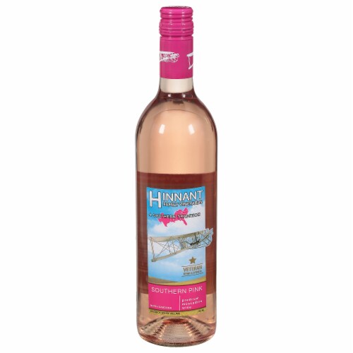 Hinnant Family Vineyards Pink Muscadine Wine Perspective: front