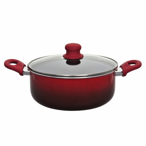 Hamilton Beach 6 Quart Aluminum Nonstick Round Dutch Oven Pot w/ Glass Lid,  Red, 1 Piece - Kroger