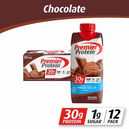 Premier Protein® Chocolate Protein Shake Perspective: front