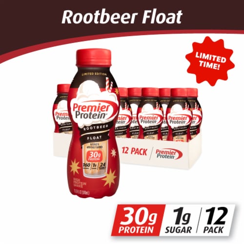 Premier Protein® Limited Edition Root Beer Float High Protein Shake Perspective: front