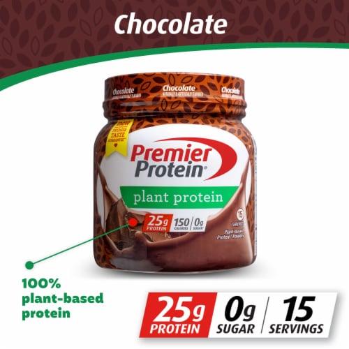 Premier Protein® Chocolate Plant-Based Protein Powder Perspective: front