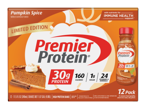 Premier Protein® Gluten Free Pumpkin Spice High Protein Shake Perspective: front