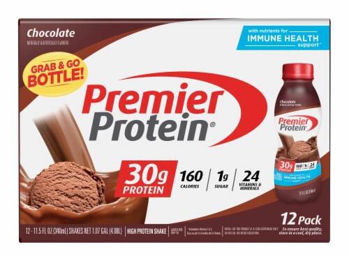 Premier Protein® Grab & Go Chocolate Protein Shake Perspective: front