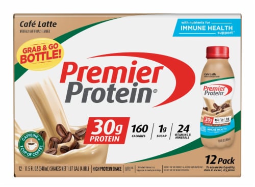 Premier Protein® Cafe Latte Grab & Go Protein Shake Perspective: front