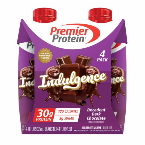 Premier Protein® Indulgence™ Dark Chocolate Protein Shake Perspective: front