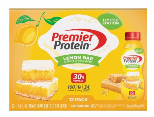 Premier Protein® Lemon Bar Protein Shake Perspective: front