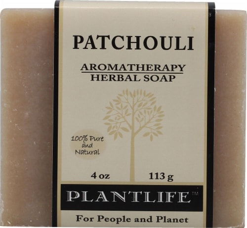 Plantlife Aromatherapy Herbal Soap Patchouli Perspective: front