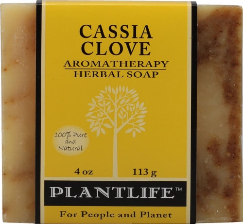 Plantlife Aromatherapy Herbal Soap Cassia Clove Perspective: front