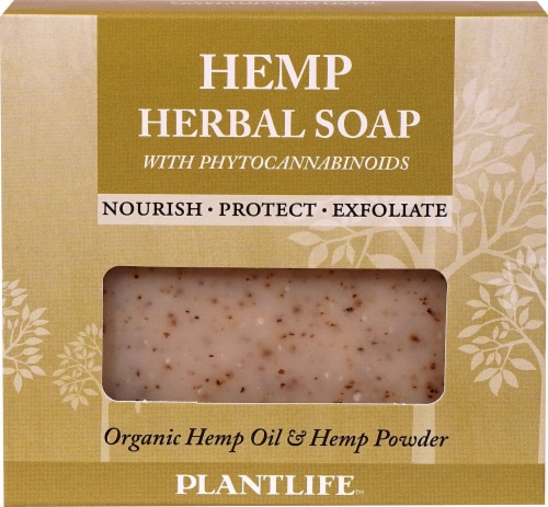 Plantlife Hemp Herbal Soap with Phytocannabinoids Perspective: front