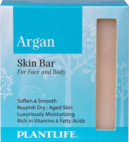 Plantlife Argan Skin Bar Soap Perspective: front