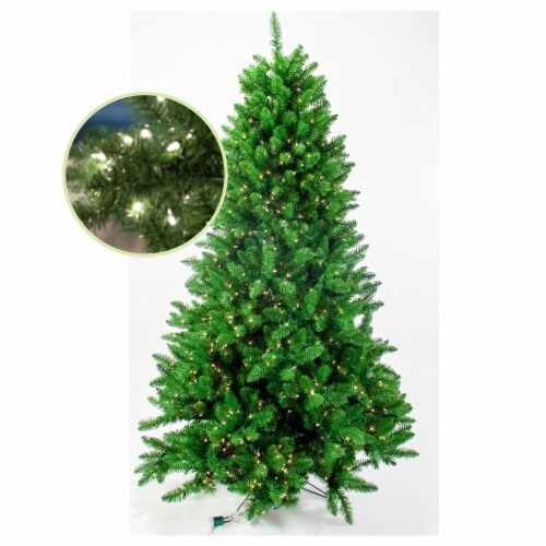 Garden Elements 9' Penn Spruce Christmas Tree- 1600 Clear Lights Perspective: front