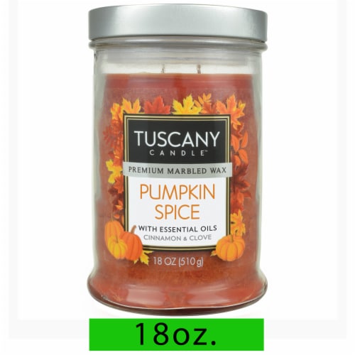 Tuscany Candle Pumpkin Spice Scented Jar Candle - Orange Perspective: front