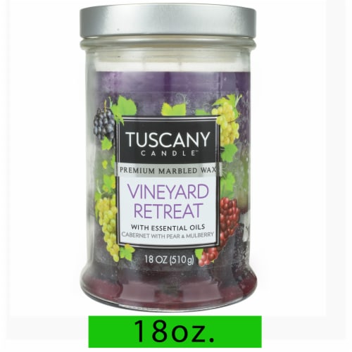Tuscany™ Scented Jar Candle Triple Pour Vineyard Retreat Perspective: front