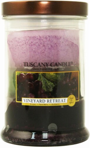 Tuscany Candle® Vineyard Retreat Triple Pour Glass Jar Candle Perspective: front
