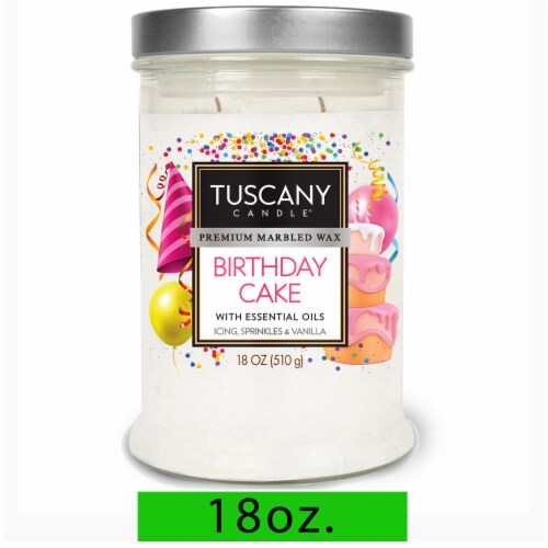 Tuscany Candle® Scented Jar Candle Birthday Cake Perspective: front