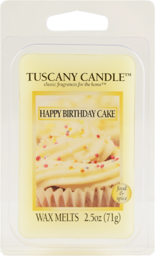 Tuscany Candle Happy Birthday Cake Wax Melts Perspective: front