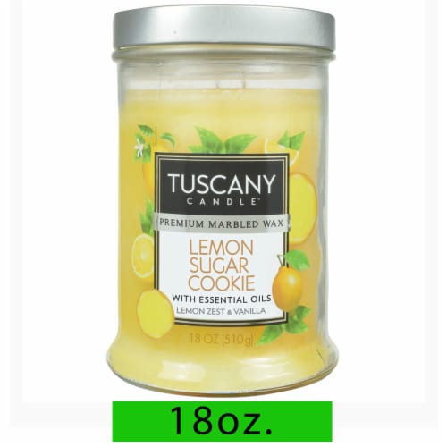 Tuscany Candle Lemon Sugar Cookie Jar Candle - 18 oz Perspective: front