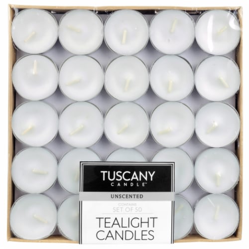 Tuscany Candle™ Unscented White Tealight Candles Perspective: front