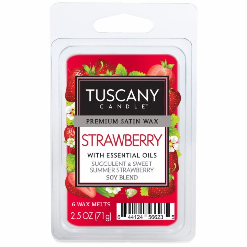 Tuscany Candle Strawberry Satin Wax Melts Perspective: front