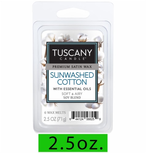 Tuscany Candle Sun Washed Cotton Wax Melts Perspective: front