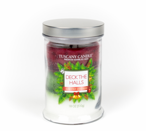 Tuscany Candle Deck the Halls Jar Candle Perspective: front