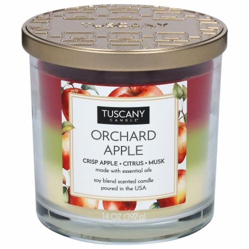 Tuscany Candle™ Orchard Apple Triple Pour Jar Candle Perspective: front