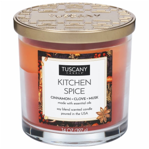 Tuscany Candle Premium Satin Wax Candle, Soy Blend, Vanilla Bean - 1 candle, 14 oz