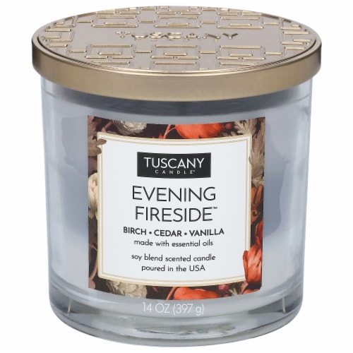 Tuscany Candle™ Scented Triple Pour Jar Candle - Evening Fireside Perspective: front