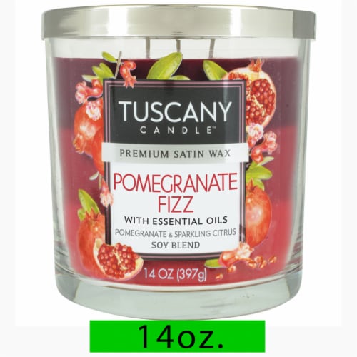 Tuscany Candle™ Pomegranate Fizz Triple Pour Jar Candle Perspective: front