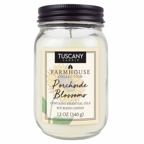 Tuscany Candle Farmhouse Collection Porchside Blossoms Scented Jar Candle Perspective: front