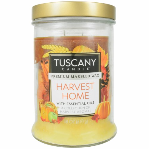 Tuscany Candle Harvest Home Jar Candle Perspective: front