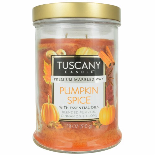 Tuscany Candle Pumpkin Spice Jar Candle Perspective: front