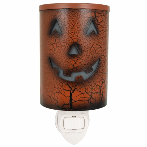 Tuscany Candle Rustic Jack-O-Lantern Outlet Warmer Perspective: front
