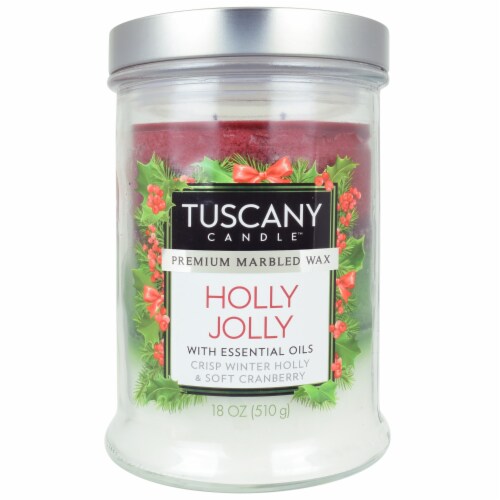 Tuscany Candle Holly Jolly Jar Candle Perspective: front