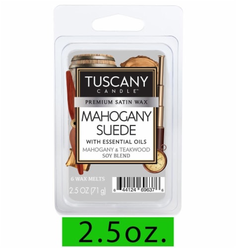 Tuscany Candle Mahogany Suede Wax Melts Perspective: front