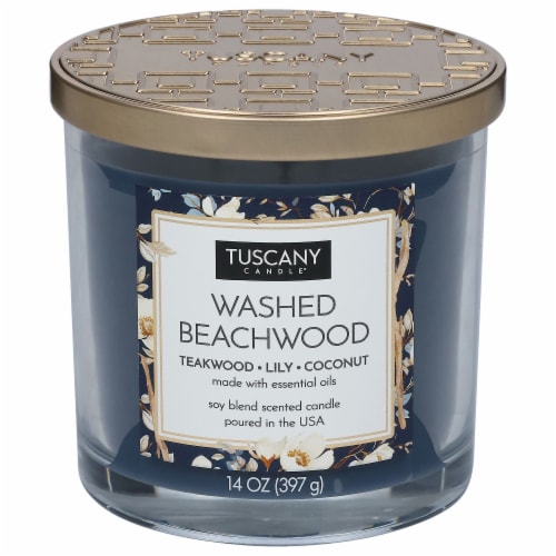 Tuscany Candle™ Scented Jar Candle - Washed Beachwood Perspective: front