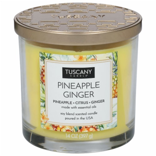 Tuscany Candle™ Pineapple Ginger Scented Jar Candle Perspective: front